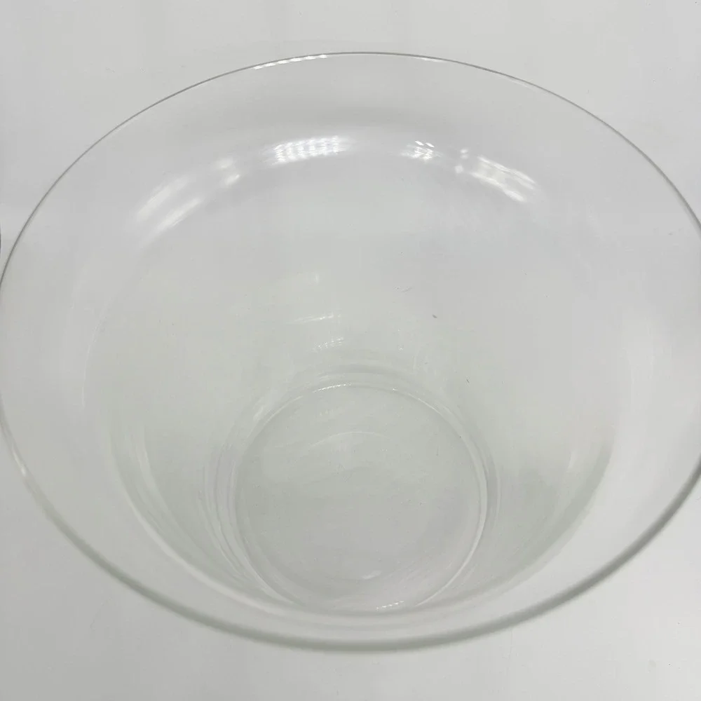 Unbranded Clear Glass Tapered Planter Vase Flared Rim Home Decor Excellent